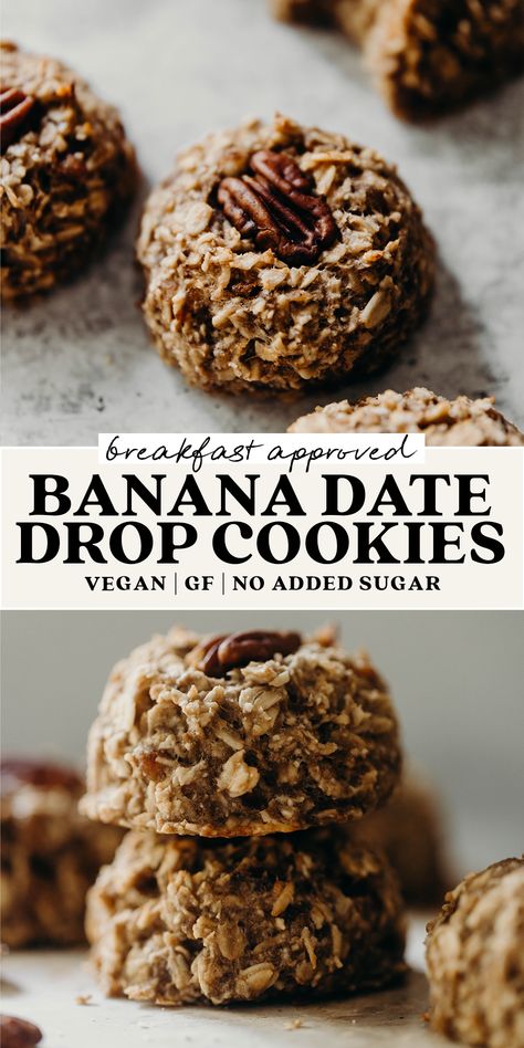 Cookies Healthy, Healthy Cookie Recipes, Date Recipes, Healthy Banana, Drop Cookies, Healthy Sweets Recipes, Lost 100 Pounds, Banana Healthy, Healthy Cookies