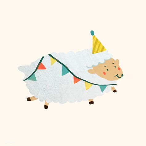 Cake Doodle, Horse Doodle, Sheep Cards, Sheep Illustration, Eid Adha, Sheep Pattern, Eid Card Designs, Eid Stickers, Duck Birthday