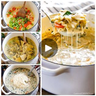 1.9M views · 347 reactions | ONE POT WHITE CHICKEN LASAGNA SOUP | easy ONE POT WHITE CHICKEN LASAGNA SOUP with RAVE reviews your entire family will LOVE! It tastes just like white chicken lasagna with cheesy layers of... | By Carlsbad Cravings | Facebook Lasagna Soup Easy, White Chicken Lasagna Soup, Chicken Lasagna Soup, Chicken Lasagna Recipe, White Chicken Lasagna, Lasagna Soup Recipe, Carlsbad Cravings, Chicken Lasagna, Soup Easy