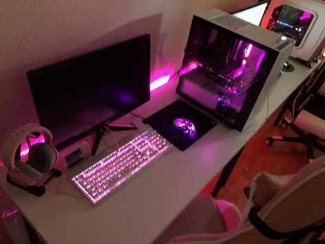 Imgur Post - Imgur Pc Gamer Setup Girl, Best Gaming Setup, Setup Gamer, Gamer Setup, Gamer Room Decor, Otaku Room, Pc Gaming Setup, Video Game Room Design, Pc Setups