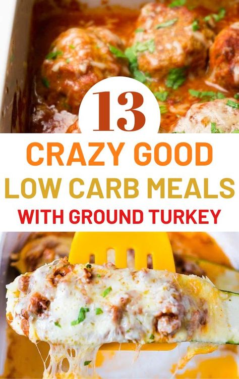 Are you looking for some healthy keto ground turkey recipes? These 13 easy low carb ground turkey meals will have you covered! From meatballs to stir fry's and tasty low carb ground turkey casserole recipes, you'll be sure to find what you're looking for. Keto Ground Turkey Recipes Easy, Keto Recipes Ground Turkey, Low Carb Dinner Ground Turkey, Low Carb Dinner Recipes For Diabetics, How To Make Ground Turkey Taste Like Ground Beef, Keto Turkey Recipes Ground, Ground Turkey Meal Prep Low Carb, Low Carb Recipes With Ground Turkey, 3 Ingredient Ground Turkey Recipes