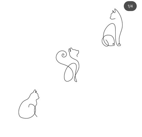 Minimalistic Cat Tattoo Ideas, Fine Line Tattoo Minimalist Cat, Simple Cat Line Art Tattoo, Cat One Line Tattoo, Dainty Cat Tattoo Simple, Line Work Cat Tattoo, Single Line Cat Tattoo, Tiny Tattoos Cat, Line Art Cat Tattoo