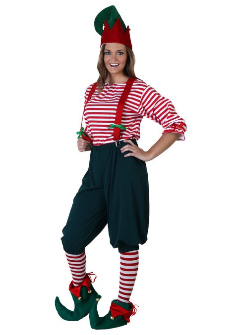 costume Elf Costumes Women, Elf Costume Ideas Women, Christmas Elf Costume Ideas, Diy Elf Costume Women, Christmas Costume Ideas For Women, Christmas Elf Costume Diy, Womens Elf Costume, Buddy The Elf Costume, Diy Elf Costume