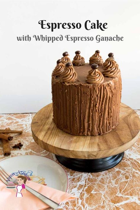 Whipped Espresso, Espresso Cake Recipe, Mousse Cake Filling, Espresso Ganache, Cream Ganache, Cake Ganache, Classic Coffee Cake, Whipped Chocolate Ganache, Crumb Coffee Cakes