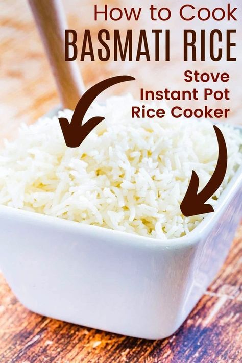 Easy Basmati Rice Recipes, Basmati Rice Recipes Easy, Cook Rice In Microwave, Cook Jasmine Rice, Perfect Jasmine Rice, Stovetop Rice, Crockpot Rice Recipes, Rice In Crockpot, Rice In A Rice Cooker