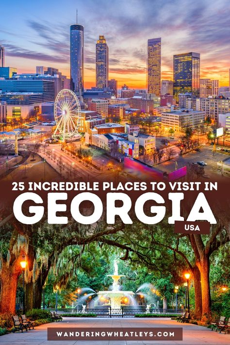 Discover the best things to do in Georgia with this guide to all the most incredible places in Georgia that you should visit during your next trip! Inside you'll find everything from awesome places to hike in Georgia to iconic buildings, and so much more! Start planning your Georgia vacation today! I USA travel I places to go in Georgia I what to do in Georgia I hiking in Georgia I where to eat in Georgia I Georgia attractions I where to go in Georgia I places to visit in Georgia I #Georgia #USA Places To Go In Georgia, Places To Visit In Georgia, Places In Georgia, Georgia Travel Guide, Hiking In Georgia, Visit Georgia, Georgia Vacation, Georgia Travel, Usa Travel Guide