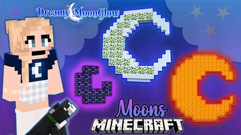 ✨ Easily add amazing moons to your Minecraft world with this simple guide.🌙 Featuring 3 crescent designs and a ton of build ideas with these cool shapes. The first small moon that uses full blocks in the crying obsidian over the snow crested mountains. This design is great for windows, nether portals, nether moons & whatever you can imagine! Then the defined medium moon that uses stairs and slabs, shown built with prismarine bricks & smooth quartz and hangs beautifully over The End. Crescent Moon Minecraft, Moon Minecraft, Magical Minecraft, Minecraft Tutorials, Minecraft World, Cool Shapes, Minecraft Stuff, Minecraft Tutorial, Minecraft Builds