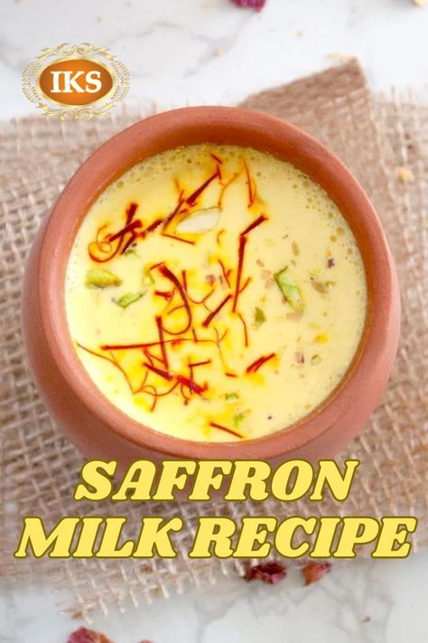 Saffron Milk Recipe -> #SaffronMilkRecipe #KesarMilkRecipe #SaffronRecipes #KesarRecipes #KashmirSaffronRecipes #KashmiriKesarRecipes #Saffron #Kesar #KashmirSaffron #KashmiriKesar #IKS #IKSSaffron #IKSKesar Saffron Milk, Saffron Recipes, Food Stands, Recipe Boards, Milk Recipes, Unique Recipes, A Drink, Us Foods, Taste Buds