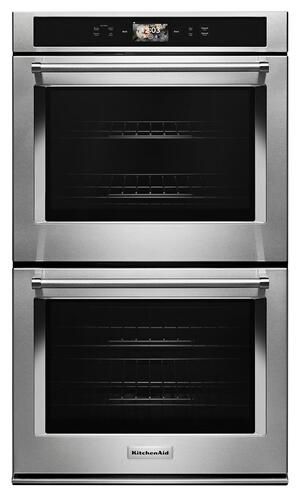 undefined Kitchenaid Oven, Double Electric Wall Oven, Major Kitchen Appliances, Built In Double Ovens, Cooking Stone, Smart Oven, Electric Wall Oven, Countertop Appliances, Kitchen Appliance Packages