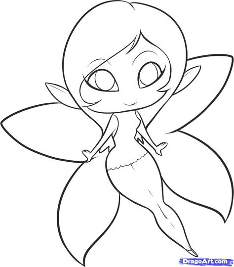 How to Draw a east fairy How To Draw Fairies, Easy Fairy Drawing, Fairy Sketch, Pencil Drawings For Beginners, Fairy Drawings, Easy Drawings For Beginners, Fairy Images, Mermaid Drawings, Fairy Coloring Pages