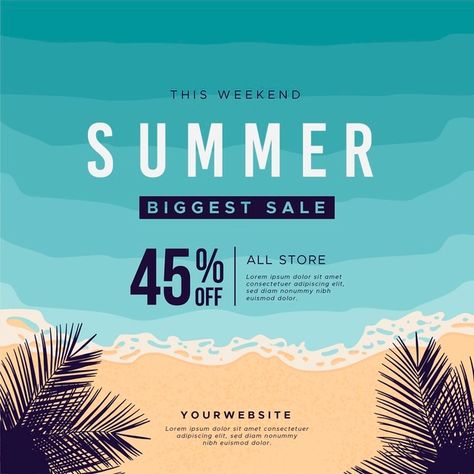 Sale Flyer Design, Summer Sale Poster, Design For Social Media, Summer Sale Banner, Paperback Book Covers, Ads Creative Advertising Ideas, Summer Banner, Business Powerpoint Presentation, Discount Banner