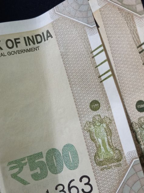 500 Rupees 500 Rupees, Indian Currency, Government