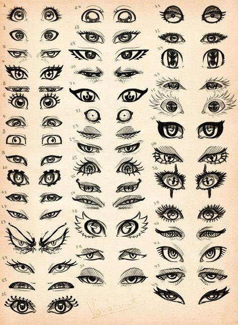 Face Styles Drawing, Villain Eyes, Fantasy Eyes Drawing, Fantasy Eyes, Fantasy Eyes Art, Eye Drawing Tutorials, 얼굴 그리기, Anime Eye Drawing, Drawing Expressions