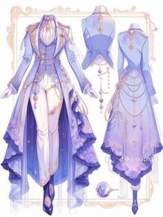 Dress Design Drawing, Fantasy Outfits, Fashion Drawing Dresses, Clothing Design Sketches, Drawing Anime Clothes, Anime Inspired Outfits, Dress Design Sketches, Fashion Illustration Dresses, Dress Drawing