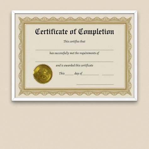 Celebrate achievements with our professionally designed Certificate of Completion Template. Perfect for recognizing the successful completion of courses, training programs, workshops, and seminars, this custom and printable certificate is ideal for educators, businesses, and organizations. Order your Certificate of Completion Template today and provide a tangible recognition of hard work and dedication. Perfect for educators, businesses, and hobbyists alike! Certificate Of Completion Template Free, Organization Certificate, Certificate Design Template Backgrounds, Certificate For Project, Certificate Completion, Elegant Certificate Design, Employee Awards Certificates, Free Printable Certificate Templates, Donation Request Letters