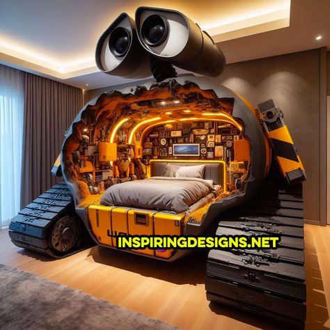 Giant Disney and Pixar Character Kids Beds Crazy Room Ideas, Fun Kids Beds, Crazy Beds, Lightning Mcqueen Bed, Weird Beds, Creative Beds, Disney Room, Disney Bedding, Disney Bedrooms