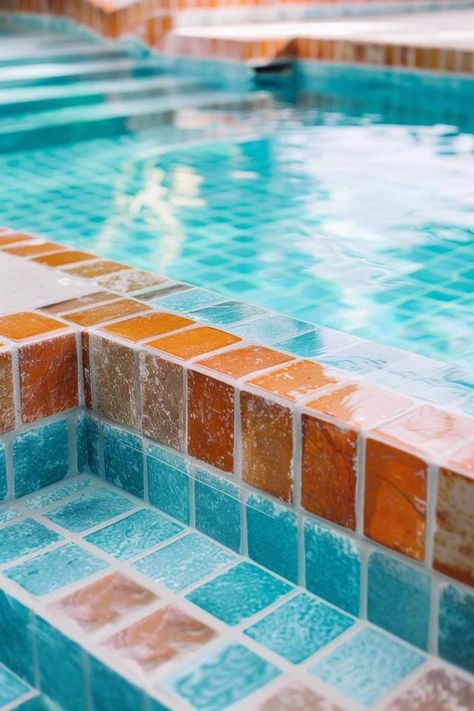 Modern Pool Tile Ideas: Elevate Your Oasis Modern Pool Tile Ideas, Pool Tile Ideas, Tiled Pool, Classic Tile Design, Ranch Design, Modern Pool, Stone Pool, Contemporary Tile, Classic Tile