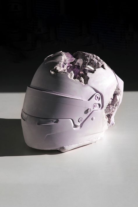 Lewis Hamilton and Daniel Arsham Craft an Eroded Helmet Sculpture Ahead of Monaco Grand Prix: All proceeds will benefit Hamilton's Mission 44 charity foundation. Ceramic Pinch Pots, Charity Foundation, Daniel Arsham, Monaco Gp, Graphic Novel Art, Racing Helmets, Monaco Grand Prix, Inspirational Artwork, Lewis Hamilton