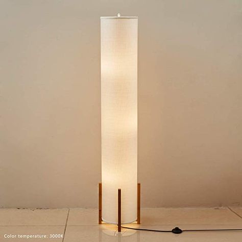 Floor lamp Wello Led Torchiere Floor lamp For Living Room - Tall Standing Lamp For Bedrooms office - Dimmable Modern Floor lamps - Asian Nature Bamboo Frame, Fabric Shade Light- White - - Amazon.com Standing Light Bedroom, Diy Standing Lamp Shade, Bali Lighting, Floor Lamps Living Room Ideas, Soft Lamp, Lamp Design Ideas, Modern Standing Lamp, Modern Floor Lamp Design, Asian Nature