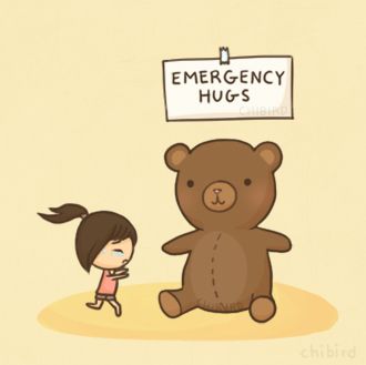 Emergency hugs #LargeFluffyTeddyBear Virtual Hugs, Virtual Hug, Frases Love, Free Hugs, Bear Hug, Cheer Up, Cute Illustration, Cute Quotes, Teddy Bears