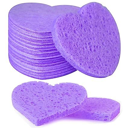 Facial Supplies, Purple Skincare, Kuas Makeup, Makeup Blender Sponge, Exfoliating Sponge, Face Sponge, Shape Face, Facial Sponges, Face Cleansing