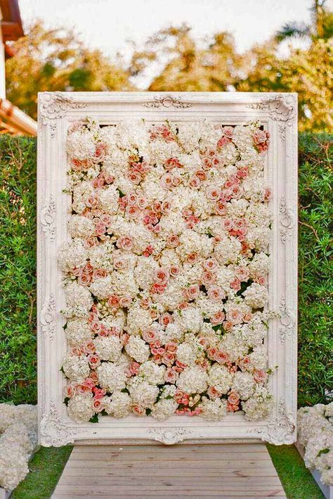 Ideas For Decorating Your Wedding Venue With Flowers ❤ See more: http://www.weddingforward.com/wedding-venue-flower-decoration/ #weddings Decorating Wedding, Greenery Wall, Wedding Greenery, Flower Wall Wedding, Grass Wall, Flower Wall Backdrop, Backdrop Wedding, Wedding Wall, Beautiful Wedding Venues