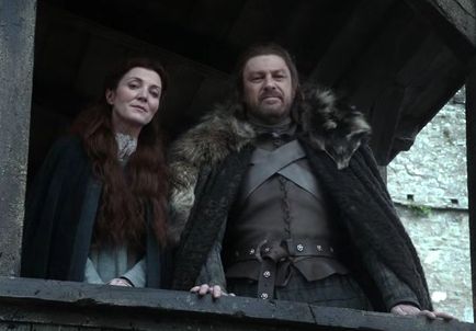 Michelle Fairley and Sean Bean as Catelyn Stark and Eddard Stark in Game of Thrones Arthur And Guinevere, Michelle Fairley, Eddard Stark, Catelyn Stark, Game Of Thrones Winter, Petyr Baelish, Ned Stark, Sean Bean, The North Remembers