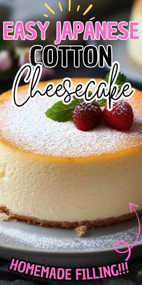 If you’ve been dreaming of a cheesecake that’s as light as a cloud and as delicious as it is fluffy, you’re in for a treat. This Easy Japanese Cotton Cheesecake… Easy Japanese Cheesecake, Japanese Cotton Cheesecake Recipe, Fluffy Cheesecake Recipe, Fluffy Japanese Cheesecake, Japanese Cheesecake Recipe, Jiggly Cheesecake, Japanese Cotton Cheesecake, Sweet Deserts, Light Cheesecake