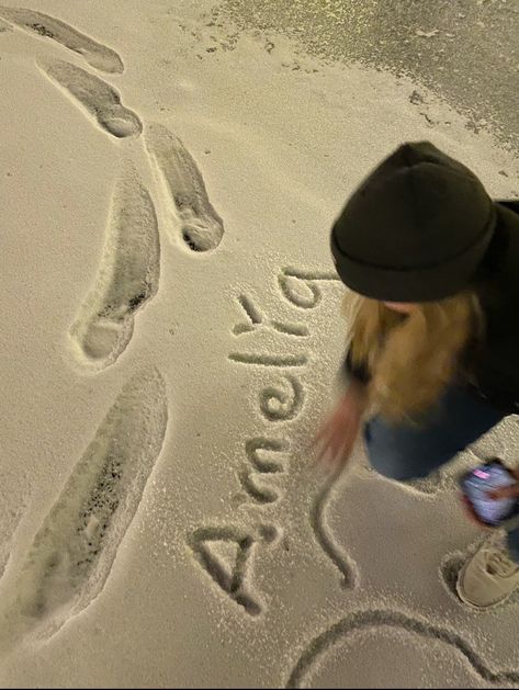 amelia aesthetic written in snow Amalia Core Aesthetic, Amalia Aesthetic, Amelia Aesthetic Core, Amelia Core Aesthetic, Amelia Aesthetic, Amelia Core, Amelia's Notebook, Amelia Name, Amelia’s Notebook