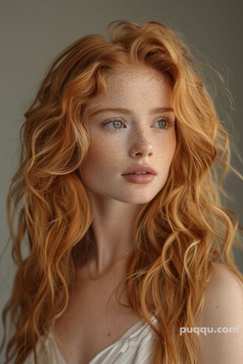 Women With Freckles, Beautiful Freckles, Ginger Women, Red Haired Beauty, Ginger Hair Color, Beautiful Red Hair, Strawberry Blonde Hair, Clear Complexion, Natural Waves