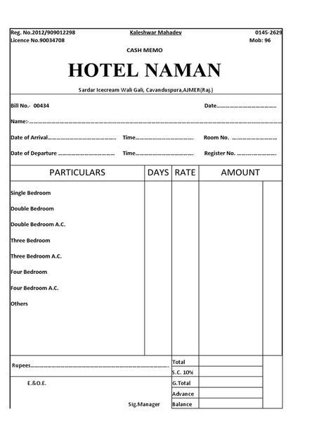 Lodge Bill Format, Taxi Bill Format, Hotel Bill Format Pdf, Hotel Bill Format In Word, Hotel Invoice, Microsoft Word Invoice Template, Invoice Format In Excel, Bill Format, Memo Format