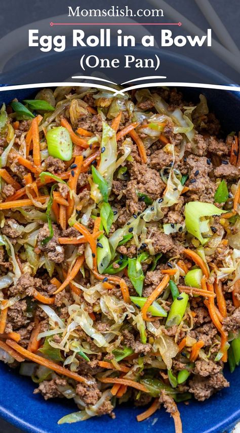 Dinner Noodles, Beef Recipes For Dinner Easy, Ground Beef And Cabbage, Recipes For Dinner Easy, Egg Roll In A Bowl, Recipes With Ground Beef, Healthy Ground Beef, Asian Beef, Egg Roll Recipes