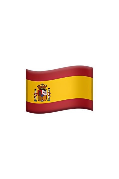 The emoji 🇪🇸 Flag: Spain depicts the flag of Spain, which consists of three horizontal stripes of red, yellow, and red. The yellow stripe is twice the size of each red stripe. In the left side of the yellow stripe, there is the Spanish coat of arms, which features a shield with several symbols, including a castle, a lion, and several red and yellow stripes. The flag has a rectangular shape and is oriented horizontally. Flag Of Spain, Flag Emoji, Apple Emojis, Prado Museum, Spanish Flags, Spain Flag, Icon Emoji, Body Tutorial, The Emoji