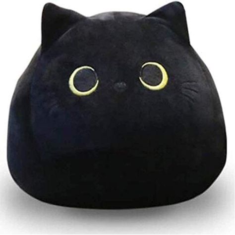 Black Cat Stuffed Animal, Black Cat Plush, Chat Kawaii, Cute Squishies, Cat Plush Toy, Stuffed Animal Cat, Soft Pillow, Kawaii Plush, Cute Black Cats