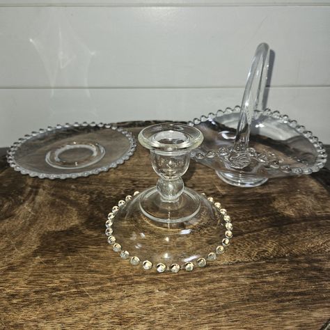 Crystal Basket, Glassware Vintage, Imperial Glass, Crystal Glassware, Elegant Pattern, Glass Company, Vintage Glassware, Glass Collection, Clear Crystal