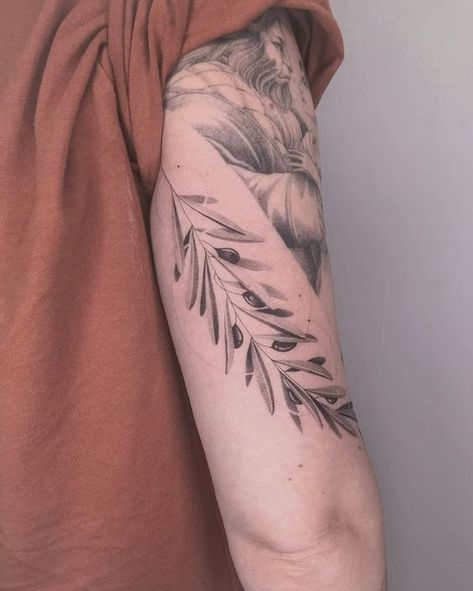 Explore Top Olive Tattoo Designs for a Timeless Style Statement Arm Branch Tattoo, Green Olive Branch Tattoo, Olive Tree Tattoos, Farm Tattoo, Olive Tattoo, Arm Wrap Tattoo, Carp Tattoo, Olive Branch Tattoo, Hibiscus Tattoo