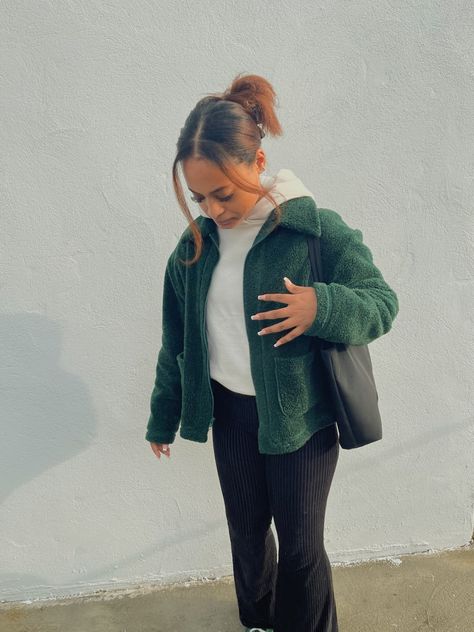 dark green and cream outfit Green And Cream Outfit, Cream Outfit, Dark Green, Cream, Outfit Inspo, Green