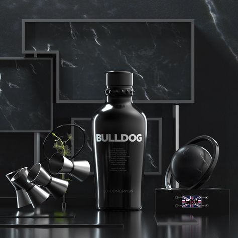 Gin Brands, Gin Tonic, Visual Development, Gin And Tonic, Motion Design, Vodka Bottle, Liquor, Gin, Bulldog