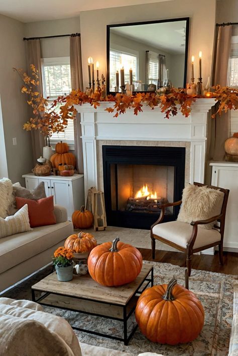 Fall Furniture , Autumn Cozy Fall ,Decor Easy Fall ,
Decor Neutral Fall ,Decor Fall ,Decor Inspiration ,Fall Decor Ideas Fall Mantle Decor With Tv, Mantle Decor With Tv Above, Thanksgiving Living Room Decorations, Holiday Mantel Decor, Fall Fireplace Decor, Fall Mantle Decor, Modern Fall Decor, Mantel Decorating, Fall Fireplace