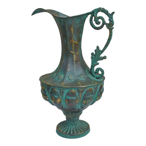 Antique French cast bronze vase with handle. Ornate engraved details. Victorian Vases, French Girl Aesthetic, French Film, French New Wave, Historical Objects, Bronze Vase, Outdoor Furniture Decor, Vase Shapes, Antique Vase