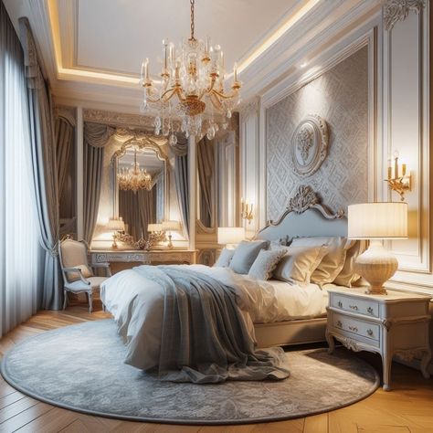 Deco Bedroom Ideas, Art Deco Bedroom Ideas, Baroque Bedroom, Royal Bedroom Design, Interesting Homes, Baroque Decor, Interesting Interiors, Victorian Bedroom, Art Deco Bedroom