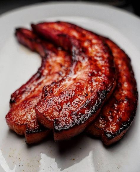 Thick Bacon, Bacon Steak, Bacon Dishes, Barbeque Recipes, Tasty Meat, Food Babe, Yummy Comfort Food, Nyc Food, English Food