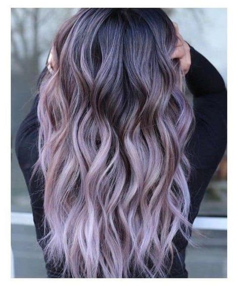 The Hottest Trendy Hair Colors For 2022 | Bangs Subtle, Light Purple Hair, Purple Ombre Hair, Purple Highlights, Hair Brunette, Lilac Hair, Lavender Hair, Ombré Hair, Hair Color Purple