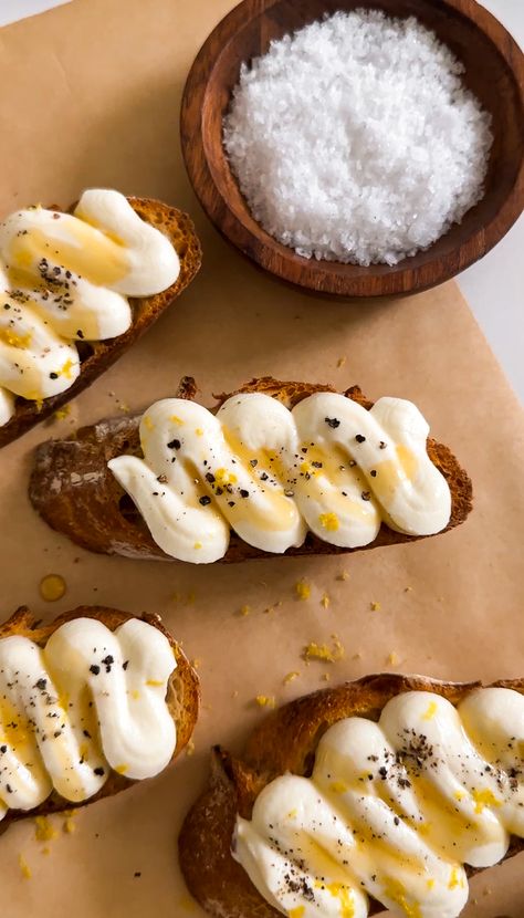 Whipped Ricotta Toast, Ricotta Appetizer, Ricotta Toast Recipes, Whipped Ricotta Appetizer, Whipped Ricotta, Honey Whipped Ricotta, Whipped Ricotta Honey, Whipped Ricotta Toast Breakfast, Whipped Ricotta With Roasted Tomatoes