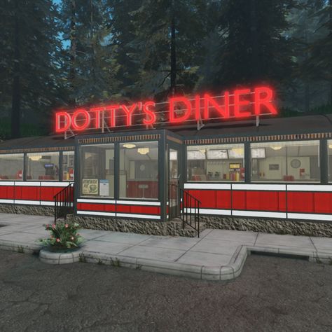 5 aesthetic screenshots taken from the game ON Roblox called Dotty's Diner. The details are truly beautiful in game, especially if you have your graphics right up. It's a place to chill. 😋🥱 Bloxburg Diner Menu Decals, Roblox Diner Decals, Bloxburg Diner Decals, Bloxburg Retro Diner, Bloxburg Retro Diner Decals, Roblox Bloxburg Aesthetic, Bloxburg Diner, 5 Aesthetic, Roblox Core