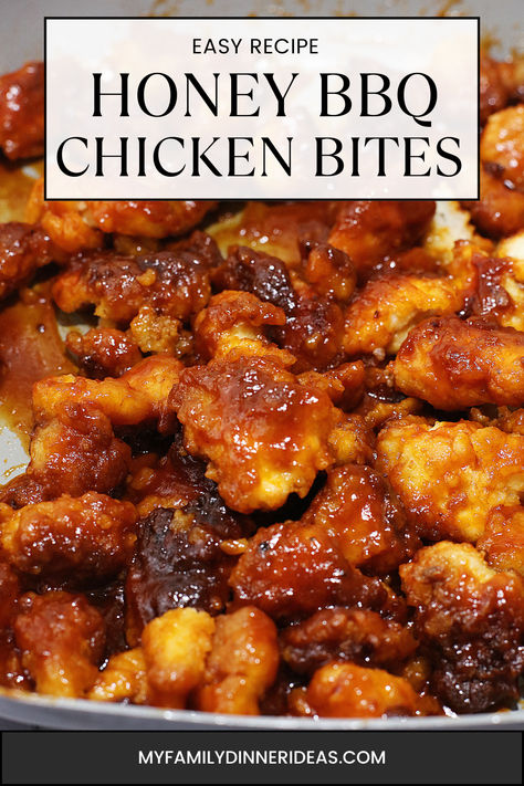 Honey BBQ Chicken Bites Baked Honey Bbq Chicken Bites, Stove Top Bbq Chicken, Summer Dinners Recipes, Honey Bbq Chicken Bites, Honey Barbeque Chicken, Bar B Que Chicken, Burbon Chicken, Sandwich Recipes Dinner, Bbq Chicken Bites