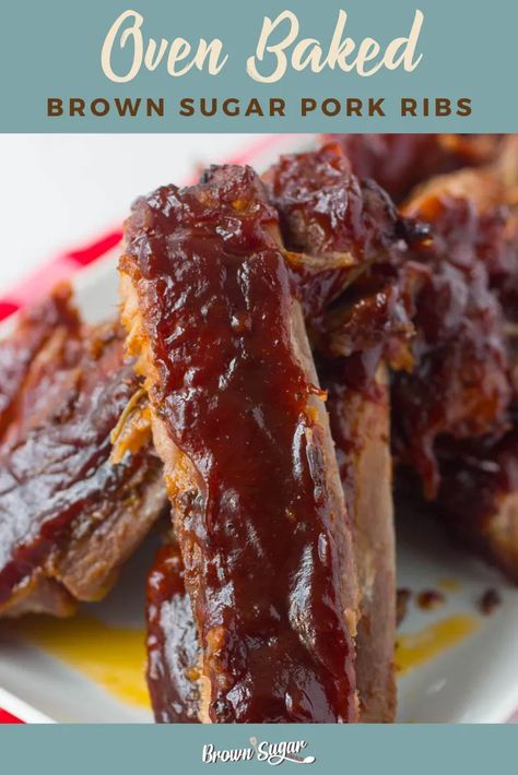 Easy Rib Recipes, Back Ribs In Oven, Oven Baked Pork Ribs, Ribs Recipe Oven, Best Ribs Recipe, Shredded Pork Recipes, Baked Pork Ribs, Pork Ribs Recipe, Glazed Ribs