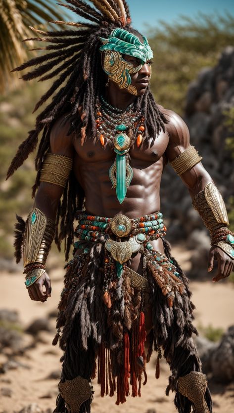 African Tribe Warrior, African Tribe Tattoo, African Warrior Art, African Armor, Tribe Warrior, African Warrior Tattoos, Egyptian Warrior, African Superhero, African Warrior