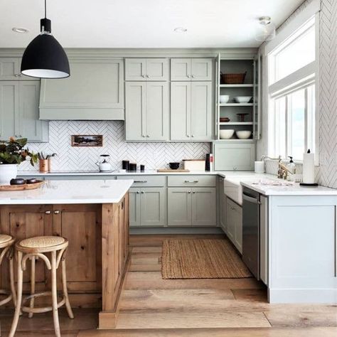 POPULAR SHERWIN WILLIAMS CABINET PAINT COLORS Sherwin Williams Cabinet Paint, Sage Green Kitchen, Painted Kitchen Cabinets Colors, Green Kitchen Cabinets, Burning Candles, Kitchen Farmhouse, Kitchen Cabinet Colors, Gorgeous Kitchens, Kitchen Redo