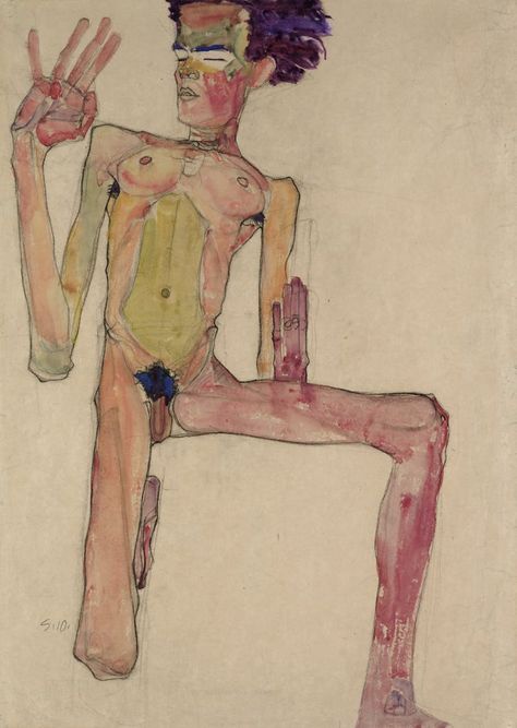 Egon Schiele Tattoo, Egon Schiele Drawings, Courtauld Gallery, Egon Schiele, Hur Man Målar, Museum Exhibition, Gustav Klimt, Life Drawing, Figure Drawing